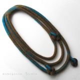 Naszyjnik turkusowo-br�zowy